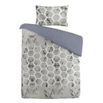 Paris Prix Parure de Lit 2 Pièces  Aventura  140x200cm Gris