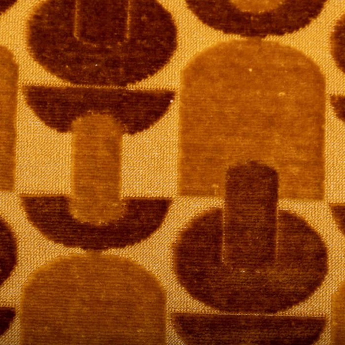 ATMOSPHERA Coussin Jacquard en Velours  Luna  40x40cm Ocre