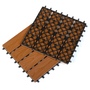 Voir la diapositive 3 : ID MARKET Lot de 5 dalles de terrasse WODHY clipsables bois composite effet teck 30 x 30 cm