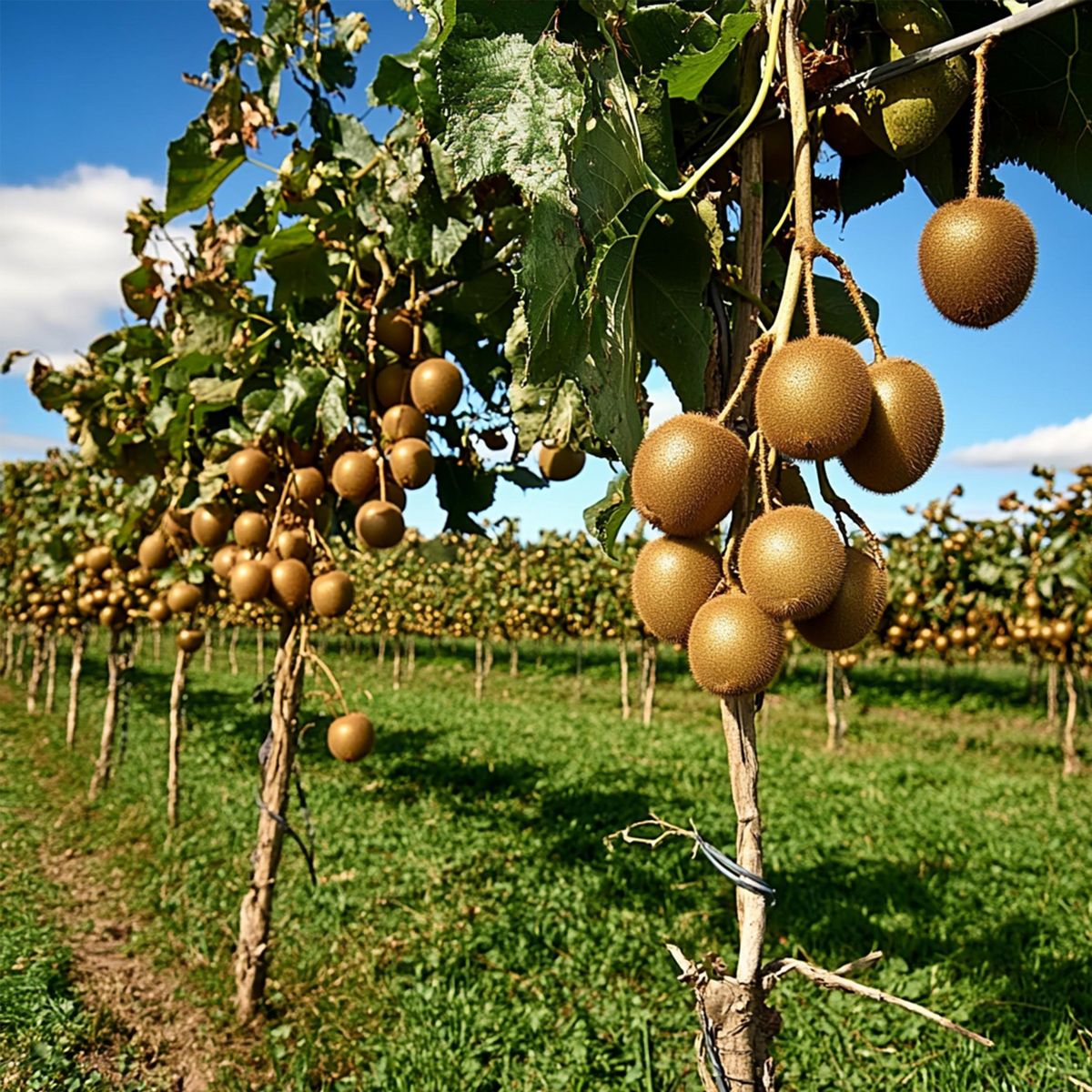 PLANT IN A BOX Kiwi - Set de 6 - Actinidia deliciosa 'Jenny' - Hauteur 20-40cm - ⌀9cm