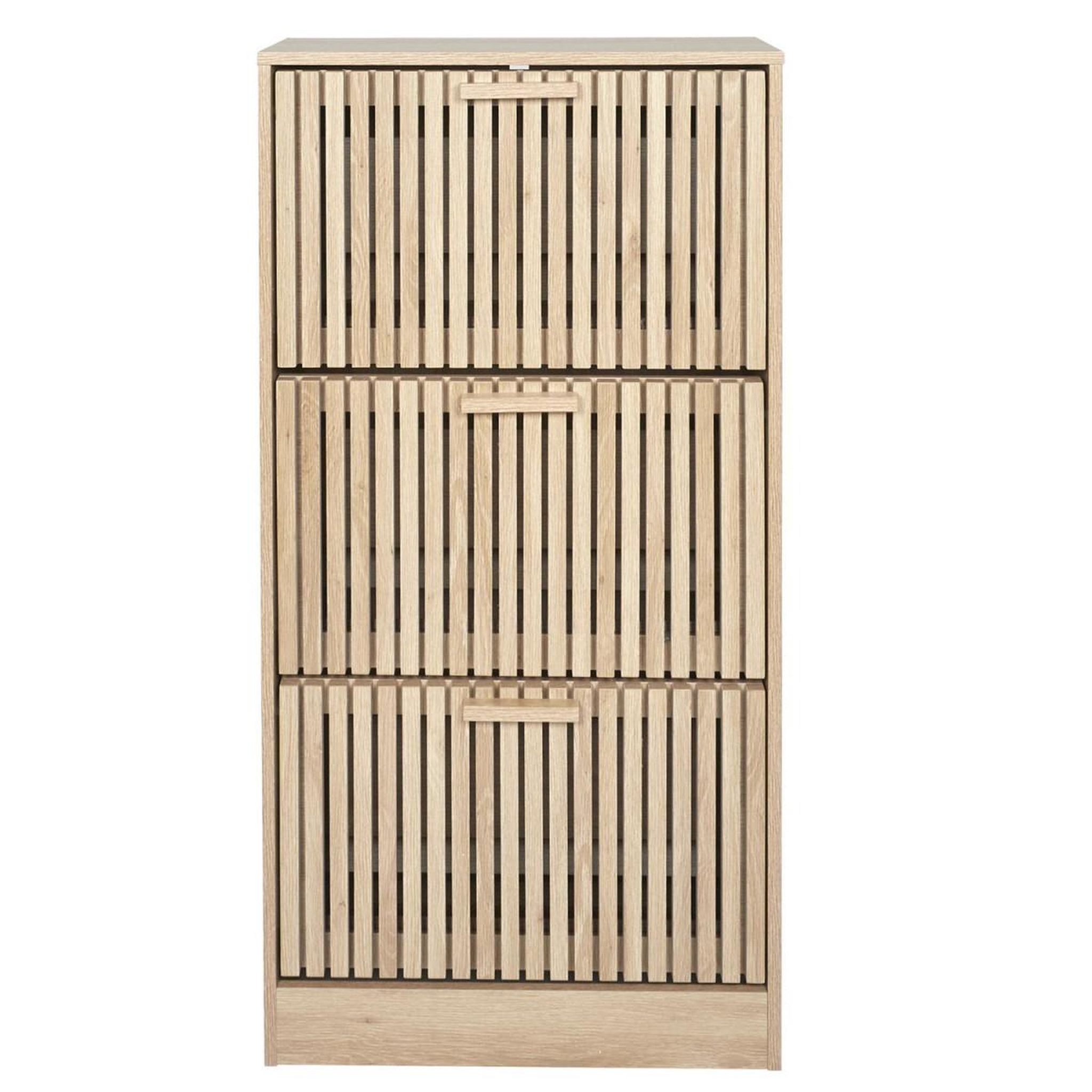 Voir la diapositive 2 : Paris Prix Meuble à chaussures 3 portes  klaus  113cm marron