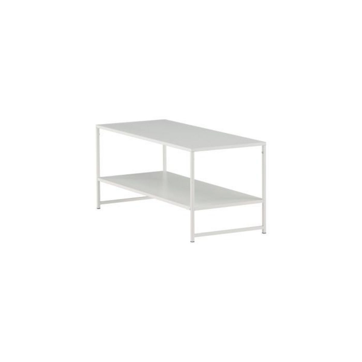 Paris Prix Table Basse Avec Étagère  Staal  102cm Blanc