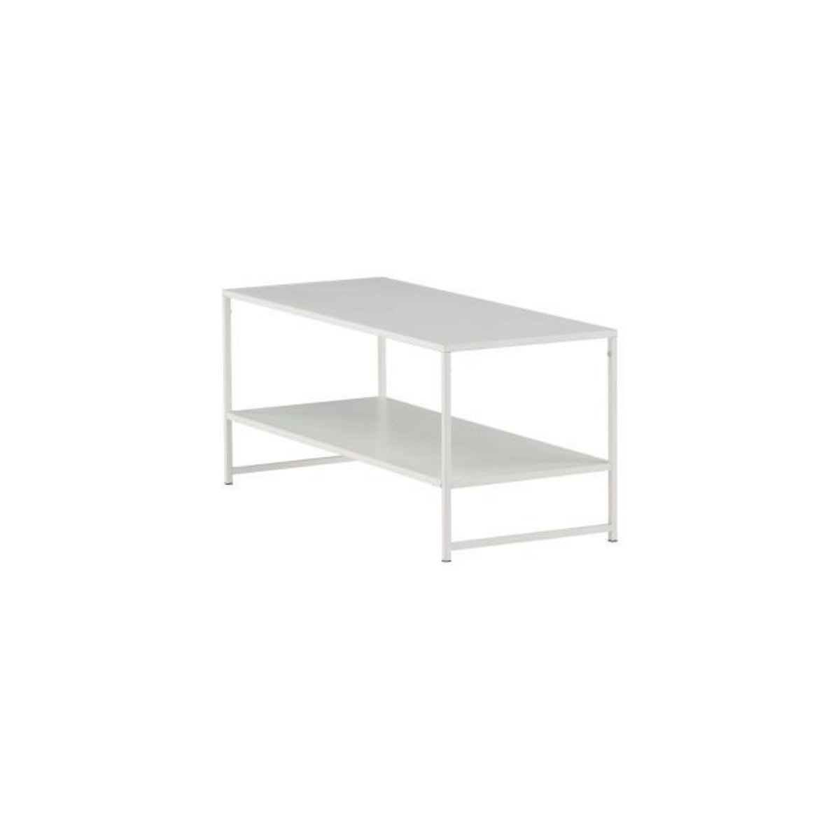 Paris Prix Table Basse Avec Étagère  Staal  102cm Blanc