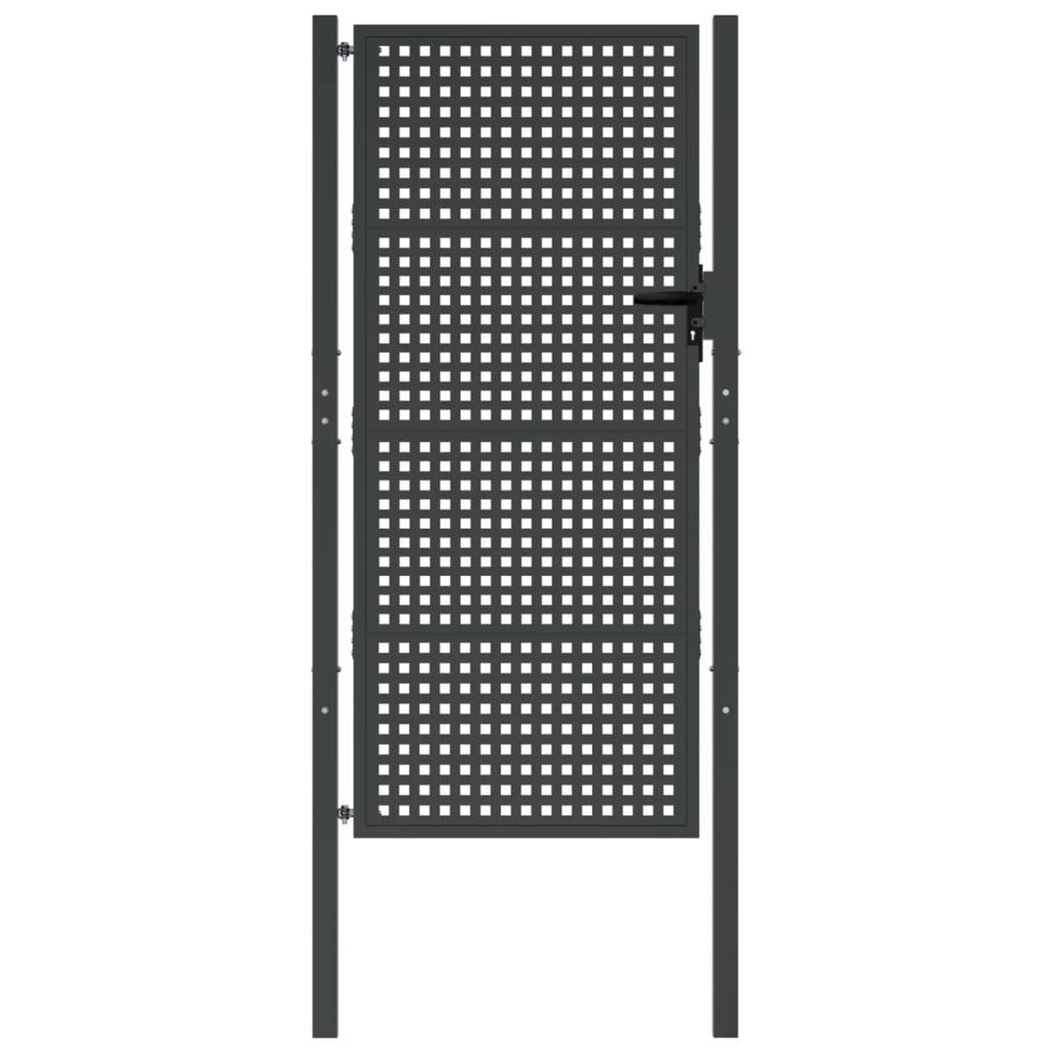 Voir la diapositive 3 : VIDAXL Portail de jardin anthracite 105x250 cm acier