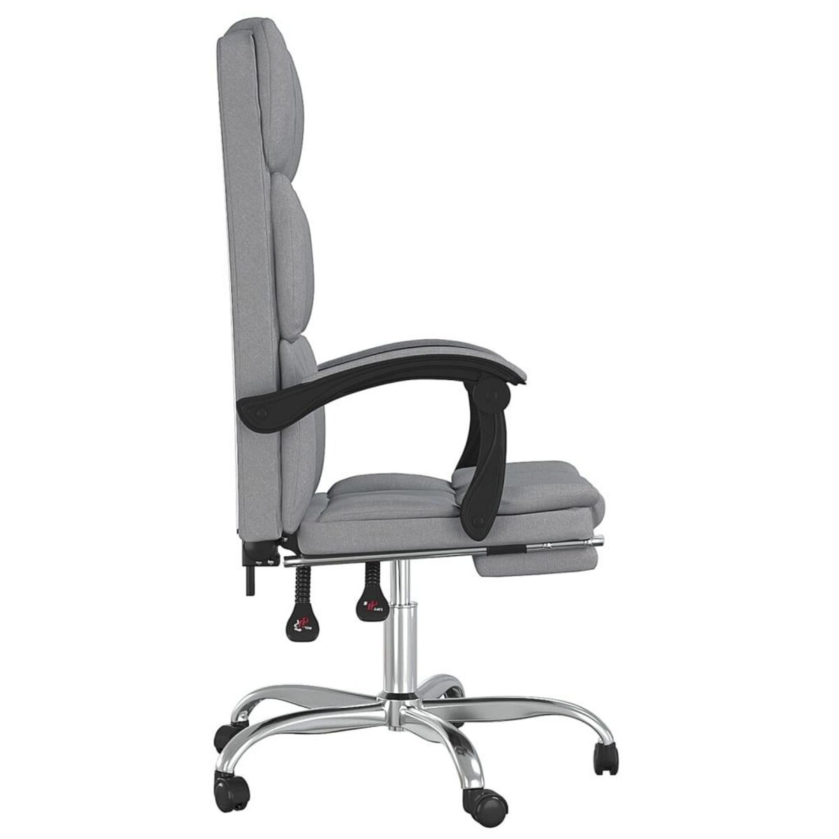 VIDAXL Fauteuil inclinable de bureau Gris clair Tissu