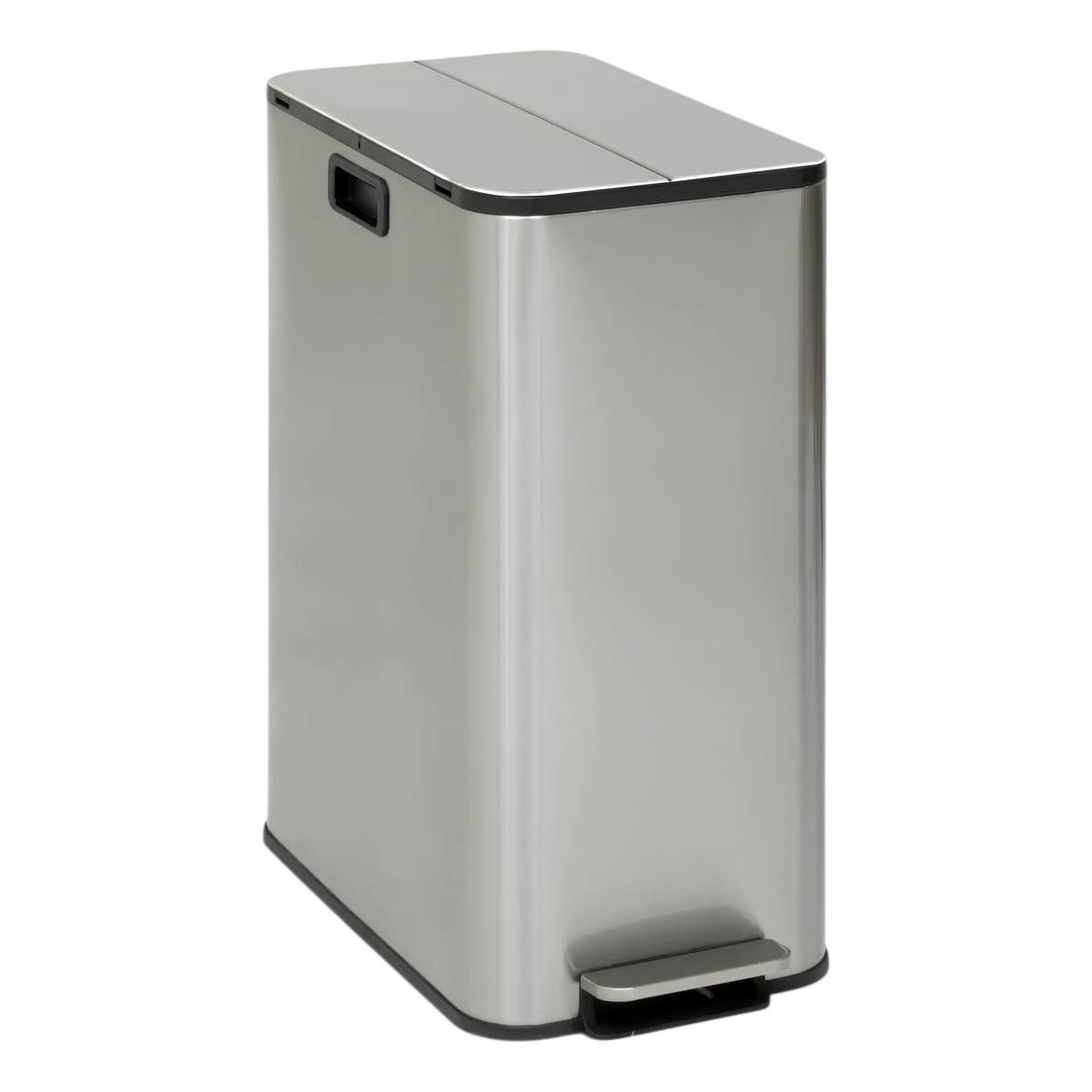 FIVE Poubelle de cuisine 2 bacs  delta   56l argent