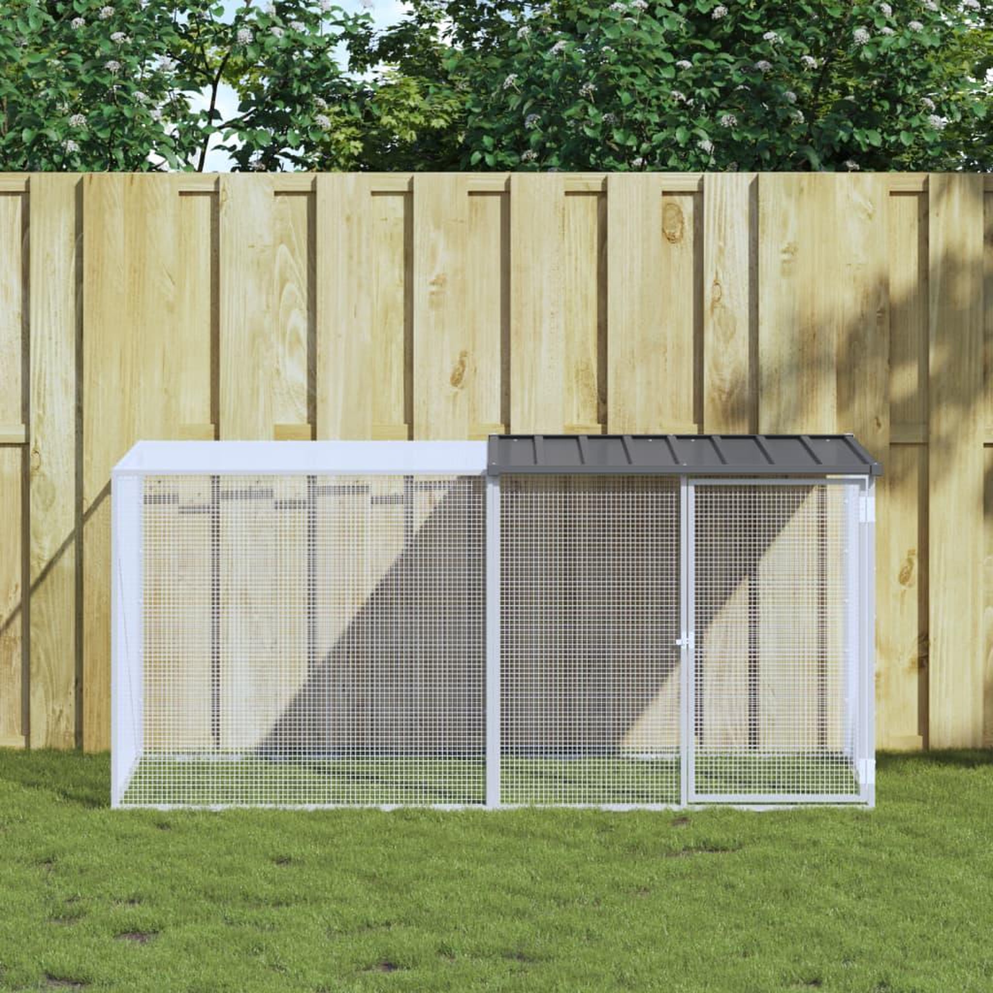 Voir la diapositive 1 : VIDAXL Poulailler avec toit anthracite 203x98x90 cm acier galvanise