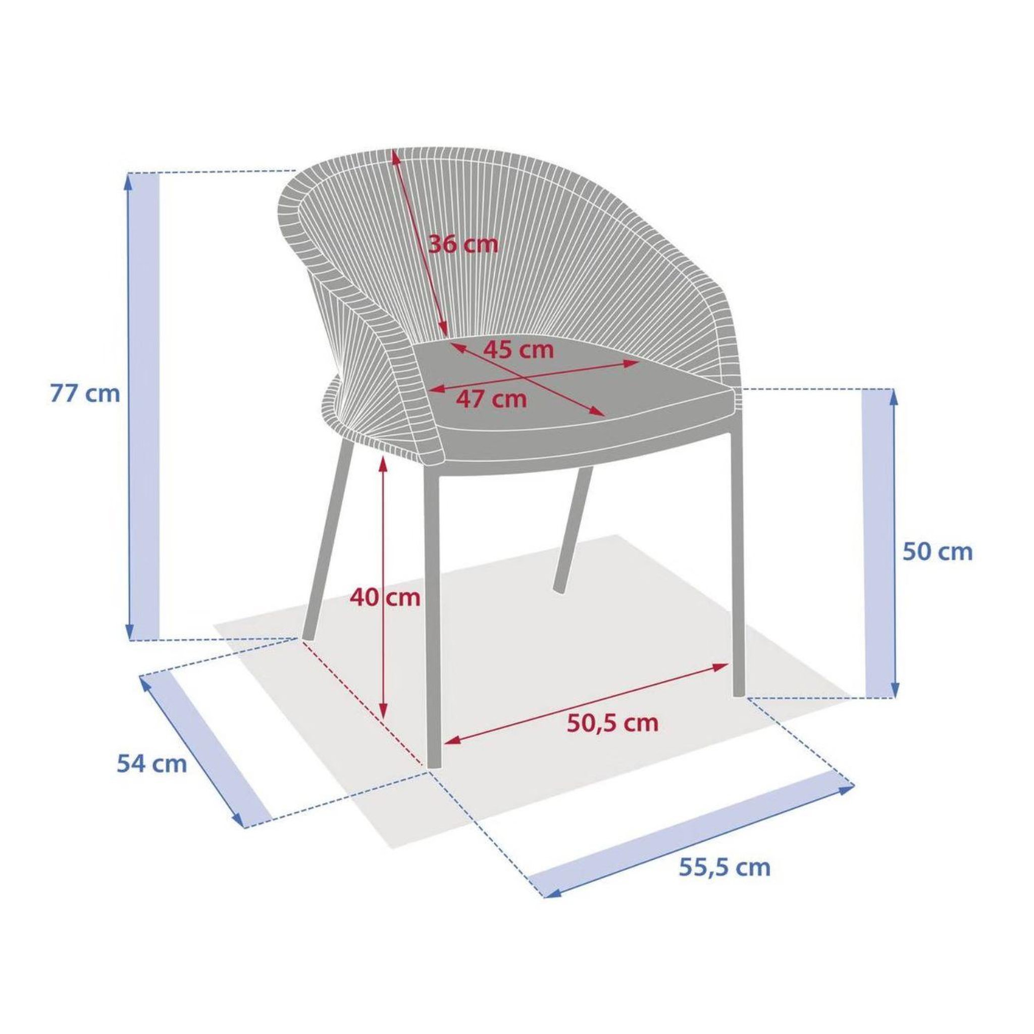 Voir la diapositive 3 : HESPERIDE Fauteuil de jardin empilable en aluminium oryon