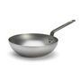 Voir la diapositive 2 : De buyer Wok bombé en acier 24cm - 5617.24