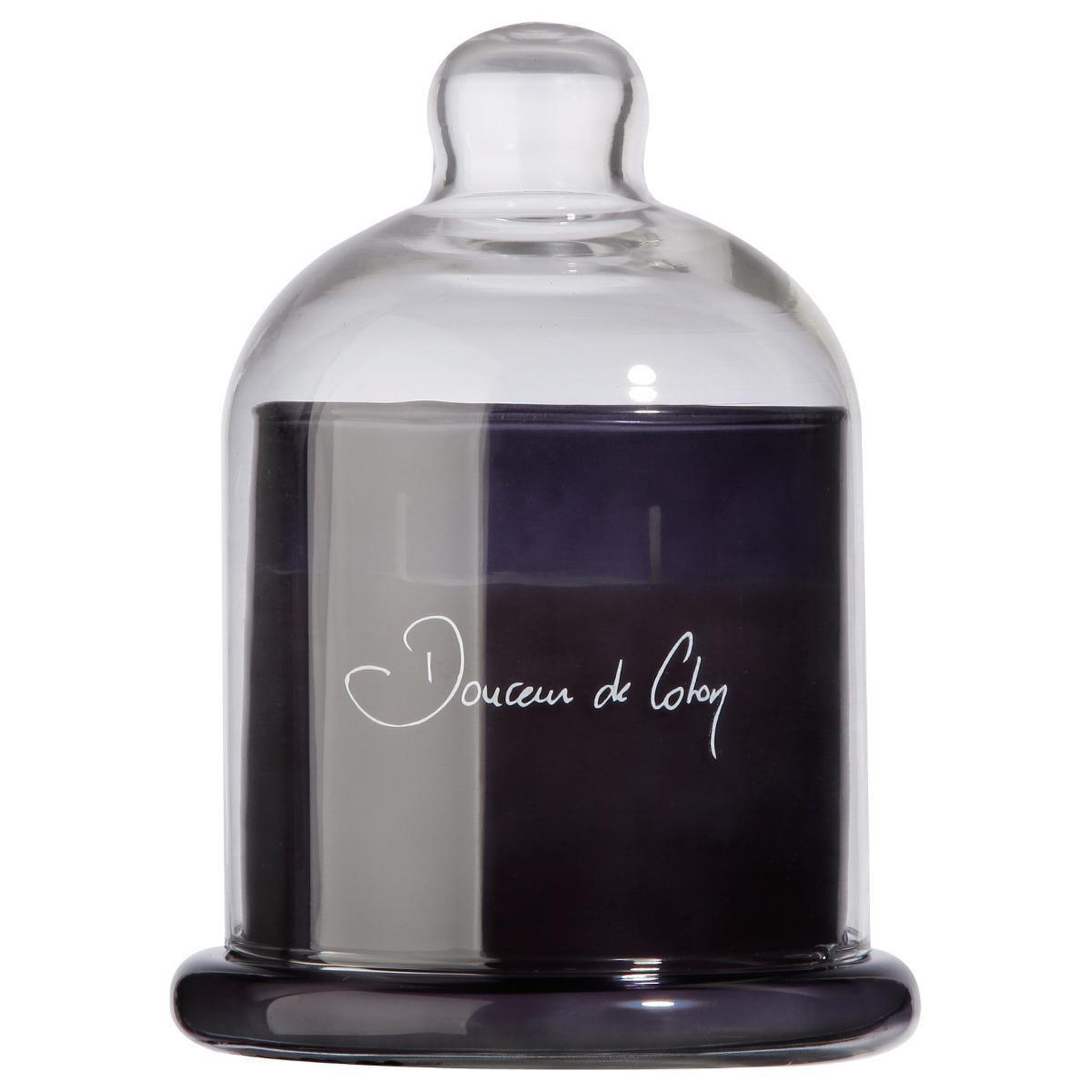Voir la diapositive 1 : COMPTOIR DE LA BOUGIE Bougie parfumée sous cloche  loyd  650g douceur coton