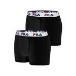 FILA Lot de 2 Boxers coton homme FU5016. Coloris disponibles : Noir