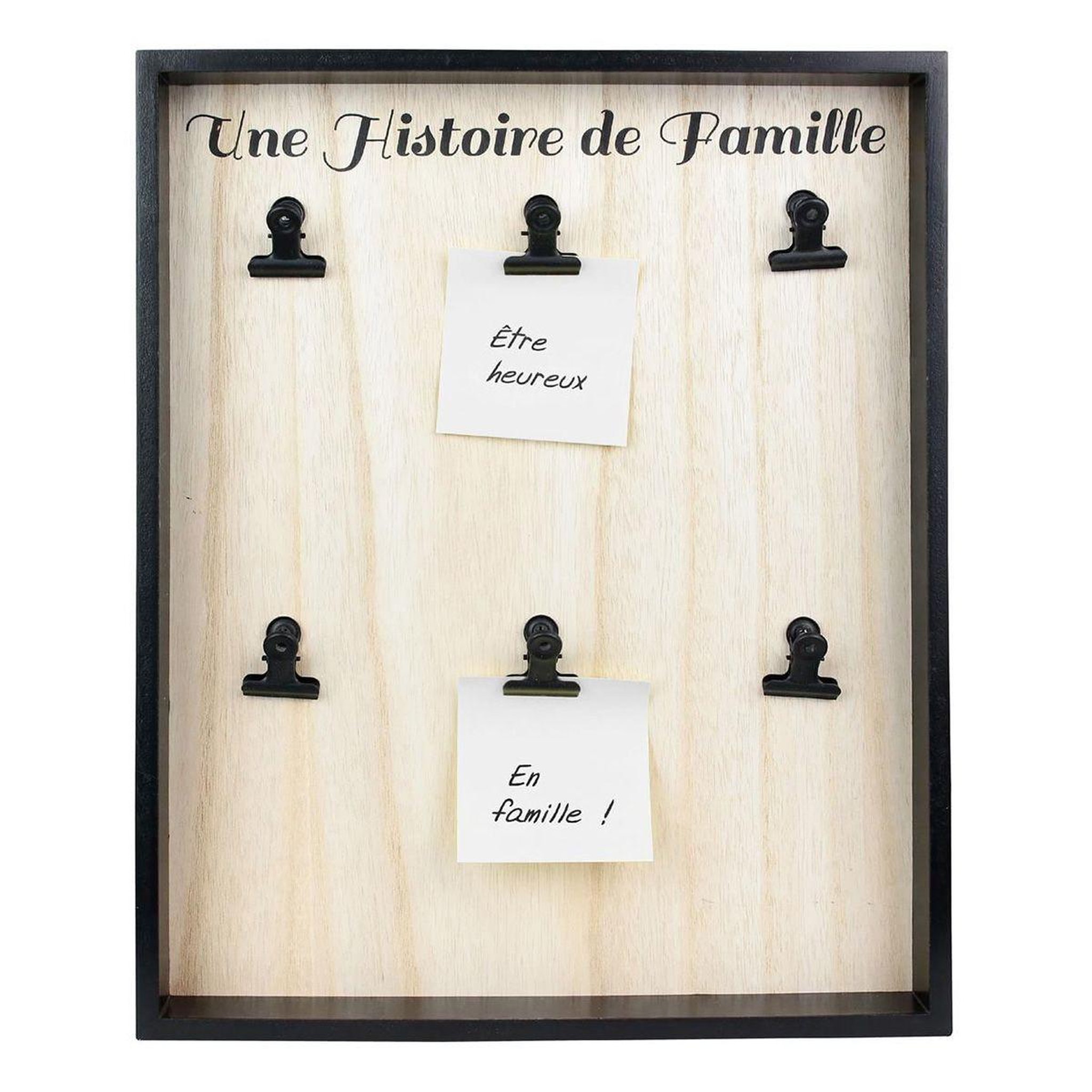 The Home Deco Factory Porte Photo 6 Pinces  Clipboard  38cm Noir