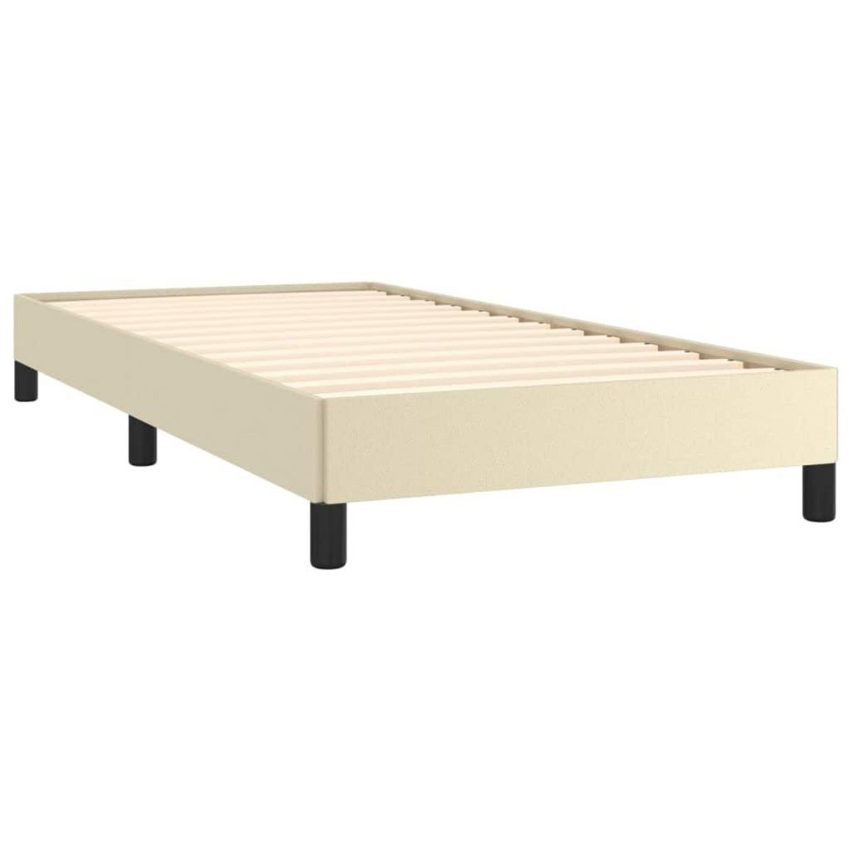 VIDAXL Cadre de lit sans matelas creme 90x200 cm similicuir