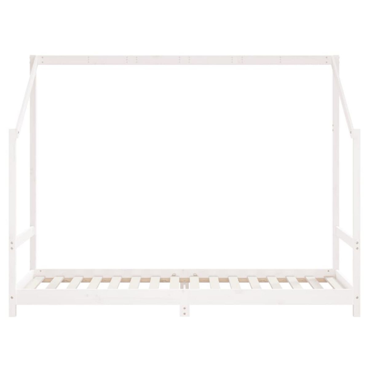 VIDAXL Cadre de lit pour enfants blanc 90x200 cm bois de pin massif