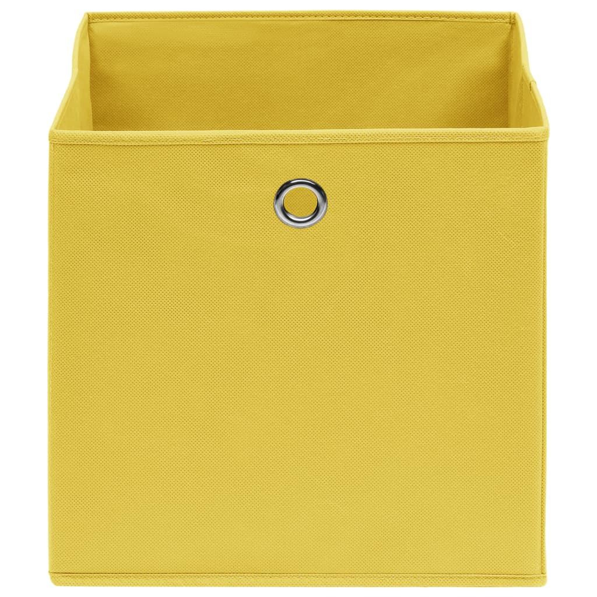 Voir la diapositive 3 : VIDAXL Boîtes de rangement 10 pcs Jaune 32x32x32 cm Tissu