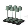 Voir la diapositive 1 : Lumisky 6 lampes LED avec plateau de chargement KELLY Vert Metal H38CM