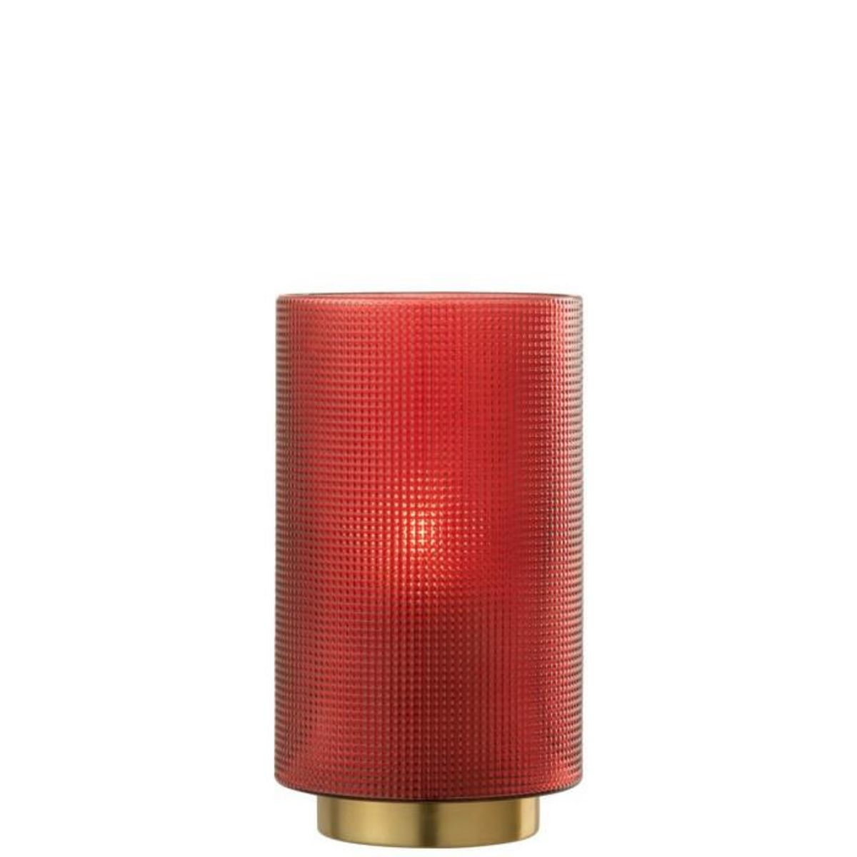 Paris Prix Photophore en Verre  Quadrille  22cm Rouge