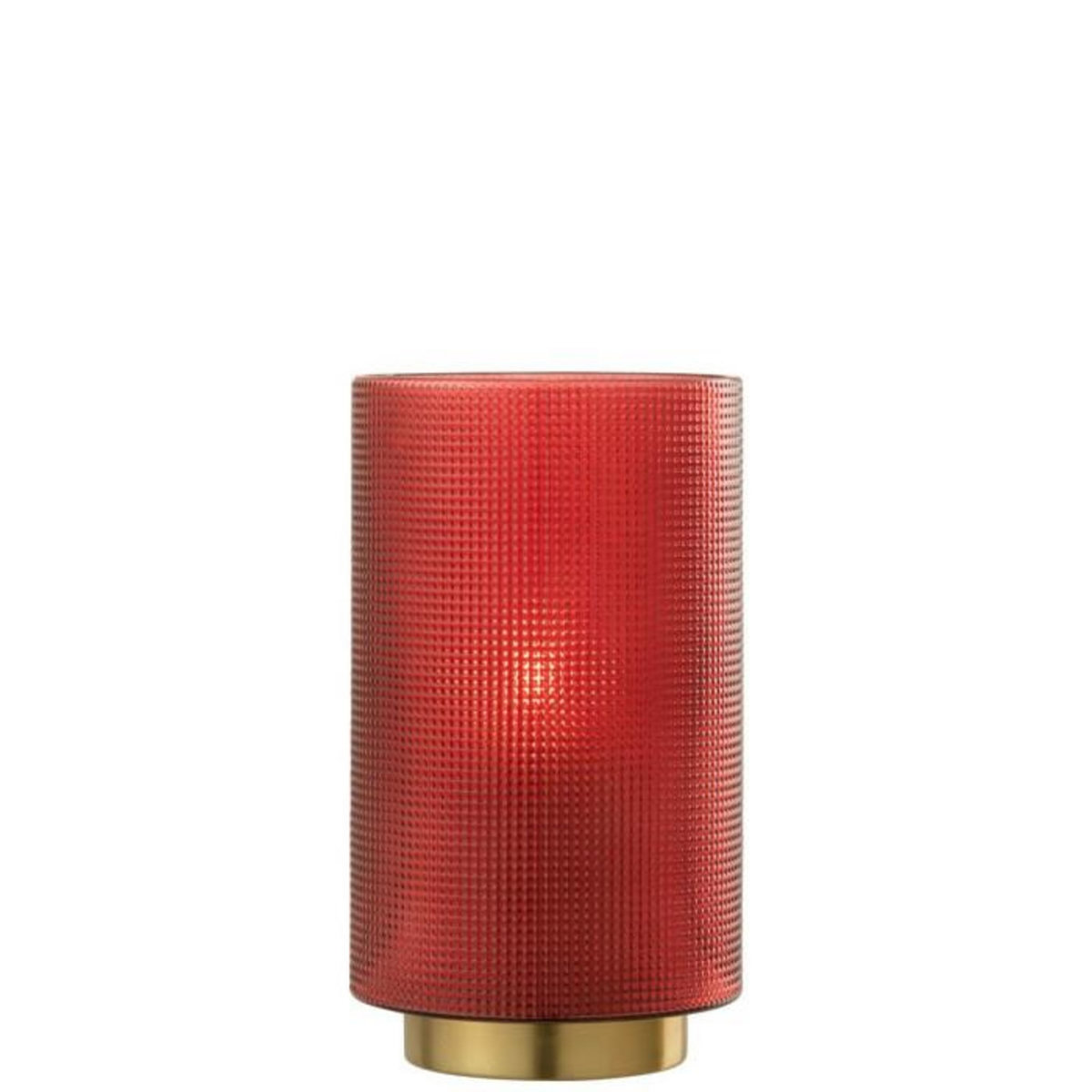 Paris Prix Photophore en Verre  Quadrille  22cm Rouge