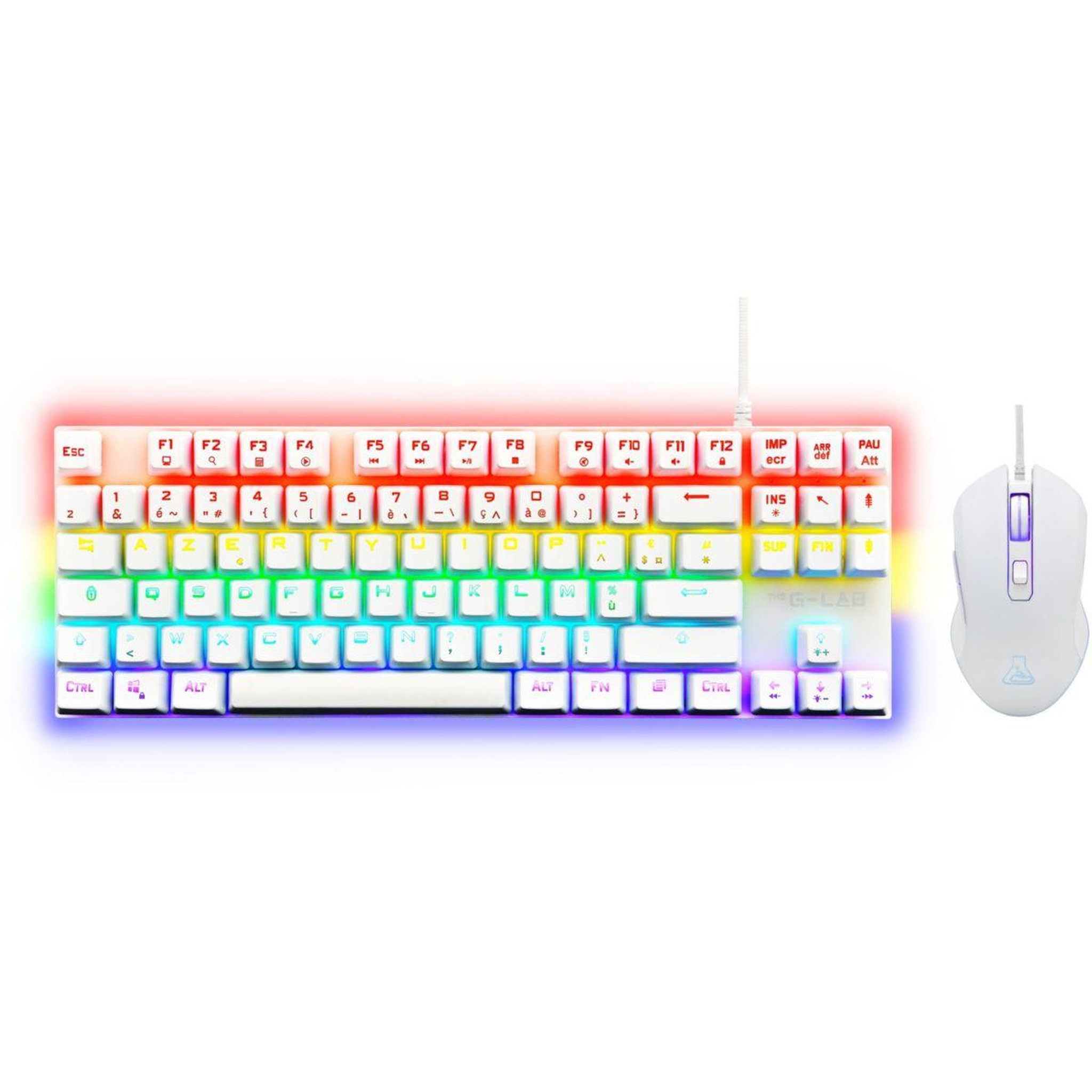 Voir la diapositive 2 : THE G-LAB Pack clavier et souris gamer COMBO MERCURY/W FR 2 EN 1