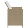 Voir la diapositive 5 : VIDAXL Chaises a manger de jardin et coussins lot de 4 beige rotin