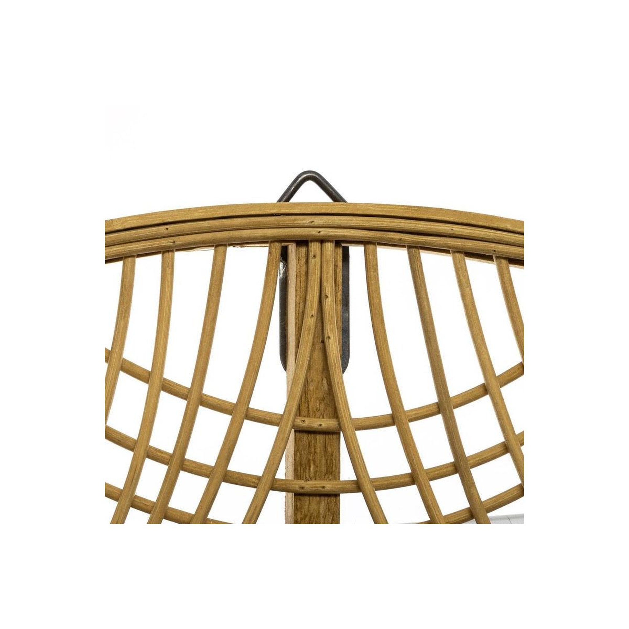 Voir la diapositive 3 : ATMOSPHERA Miroir mural rond en bambou  ina  89cm naturel