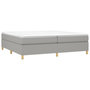 Voir la diapositive 3 : VIDAXL Sommier a lattes de lit avec matelas Gris clair 200x200cm Tissu