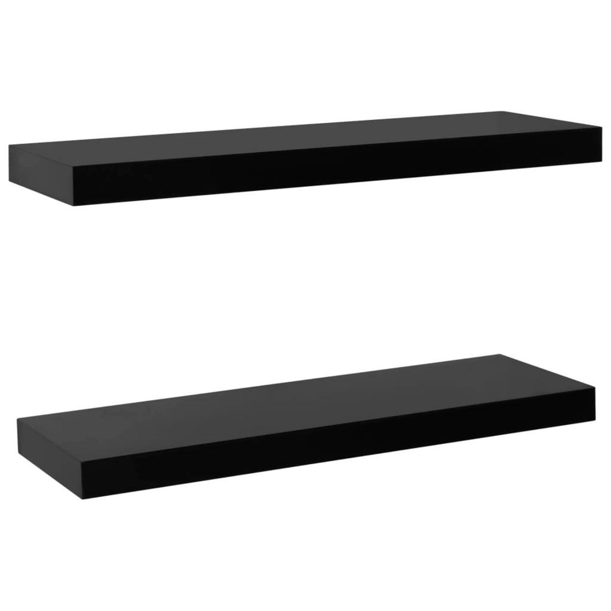 VIDAXL Etageres murales flottantes 2 pcs Noir 60x20x3,8 cm