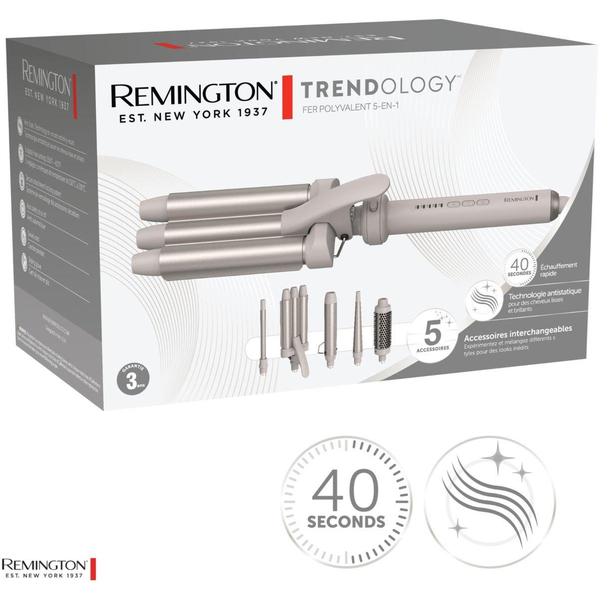 Voir la diapositive 4 : REMINGTON Fer à boucler 5 en 1 Trendology