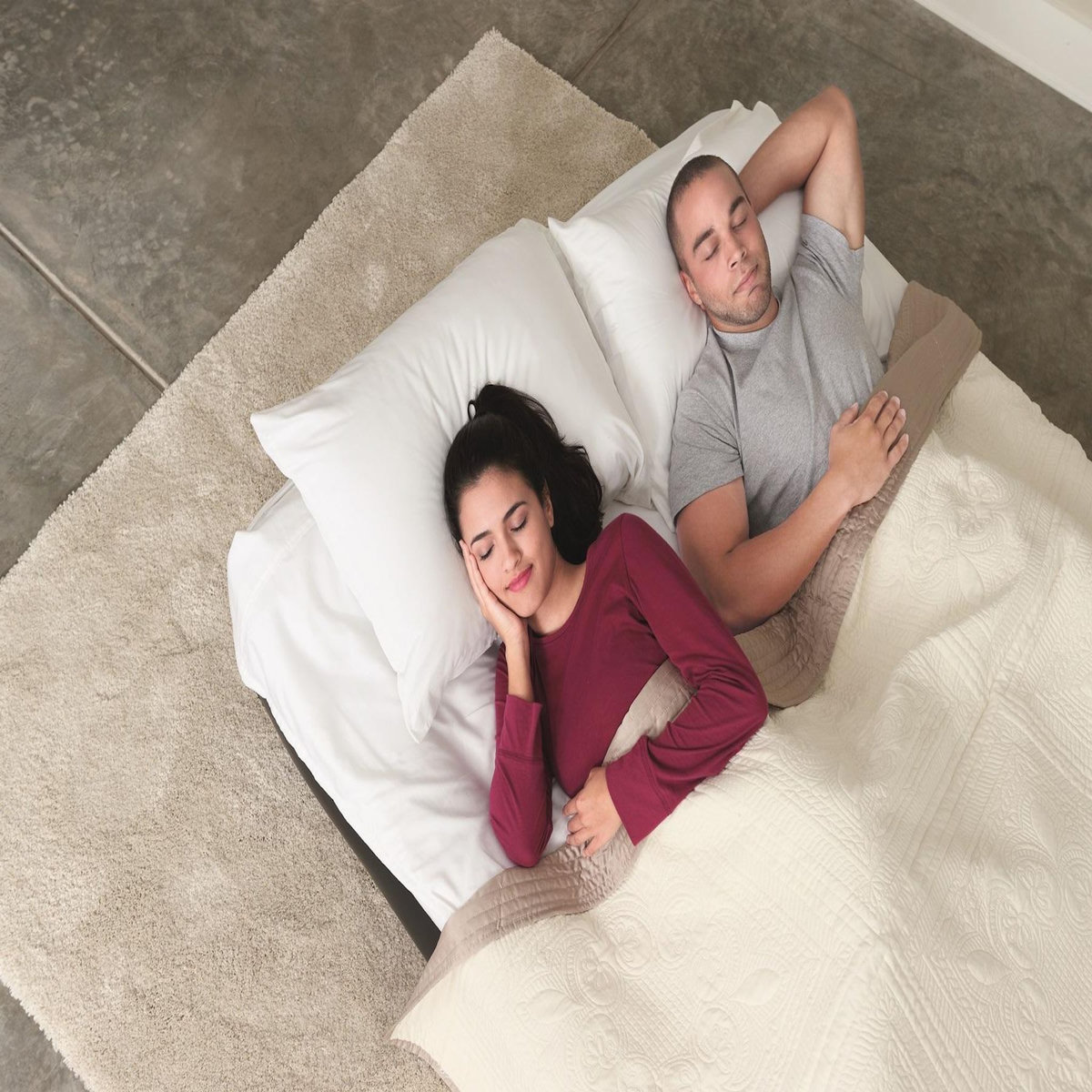 BESTWAY Matelas gonflable 2 personnes - 203 x 152 x 30 cm - pompe électrique intégrée