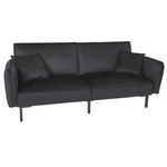 The Home Deco Factory Canapé convertible en velours Giulia. Coloris disponibles : Noir, Jaune