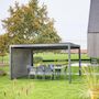 Voir la diapositive 2 : SWEEEK Pergola bioclimatique aluminium et acier 3x4m lames orientables + store 3m PALACE anthracite