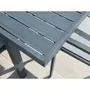 Jardiline Table rectangulaire extensible en aluminium aspect teck gris SANTORIN - 10 places - Jardiline