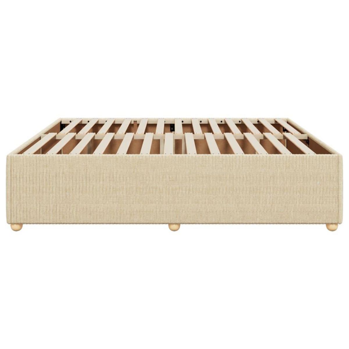 VIDAXL Cadre de lit sans matelas creme 200x200 cm tissu