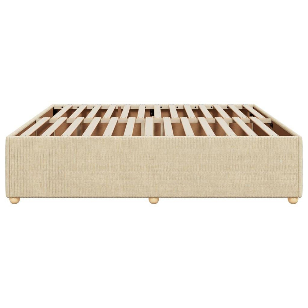 VIDAXL Cadre de lit sans matelas creme 200x200 cm tissu