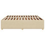 Voir la diapositive 5 : VIDAXL Cadre de lit sans matelas creme 200x200 cm tissu