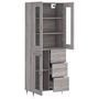 Voir la diapositive 4 : VIDAXL Buffet haut Sonoma gris 69,5x34x180 cm Bois d'ingenierie