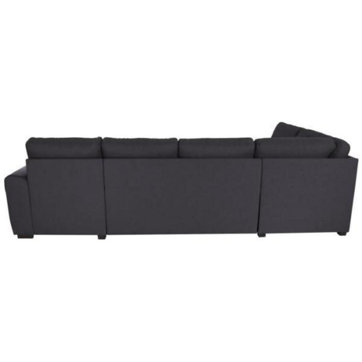 MARKET24 Canapé d'angle panoramique convertible réversible - Tissu Gris - L 313 x P 213 x H 90 cm - HAMILTON - Fabriqué en Ukraine