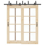 VIDAXL Kit de quincaillerie de porte coulissante 200 cm Acier Noir