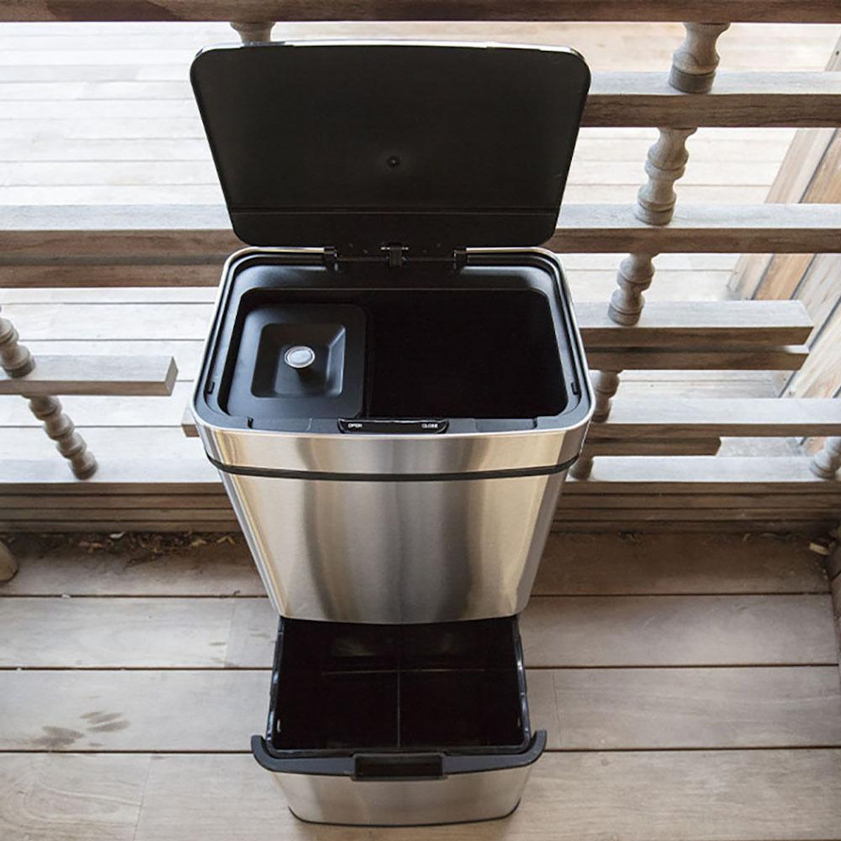 Kitchen move Poubelle automatique tri sélectif 75l - bat-sd802