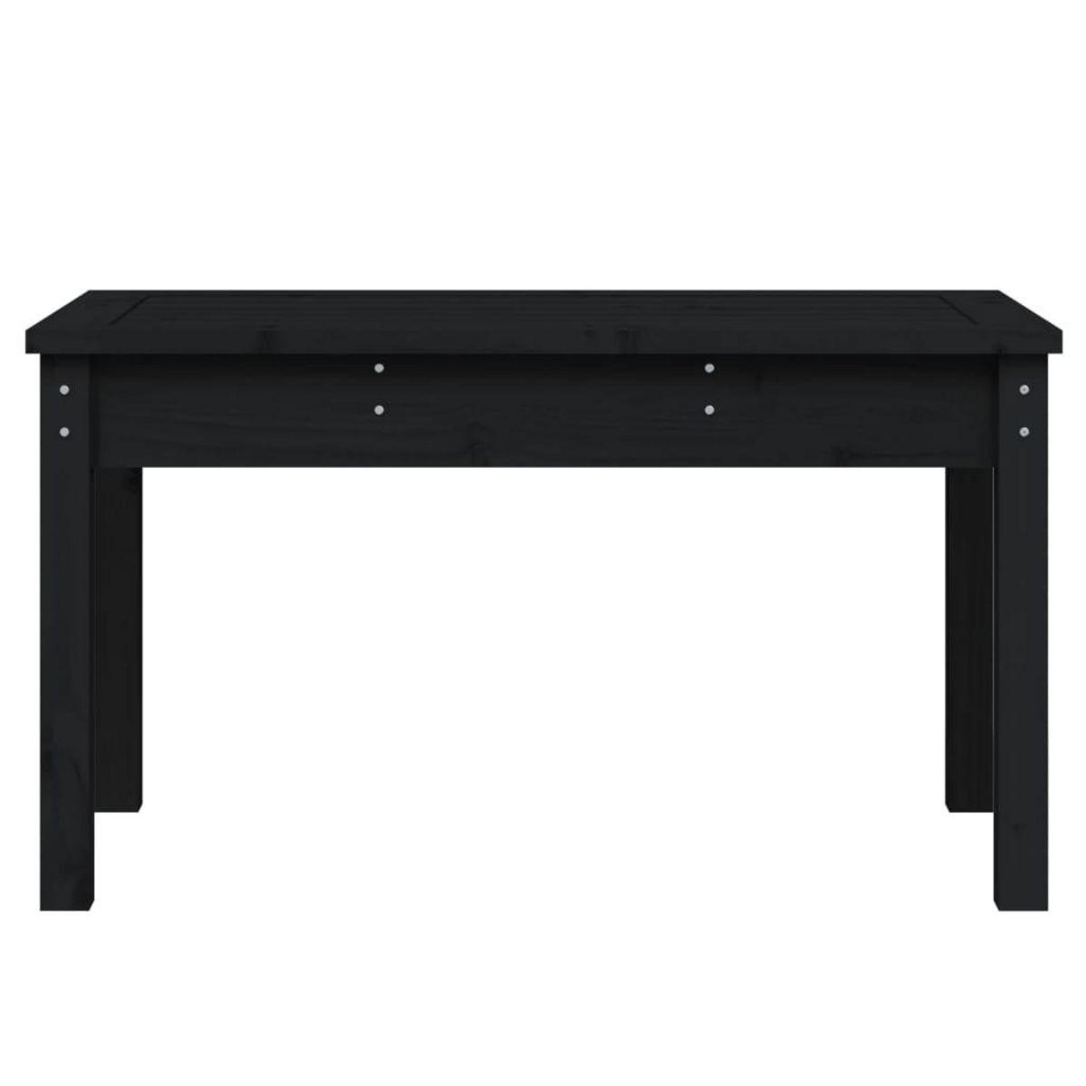 VIDAXL Banc de jardin noir 80x44x45 cm bois massif de pin