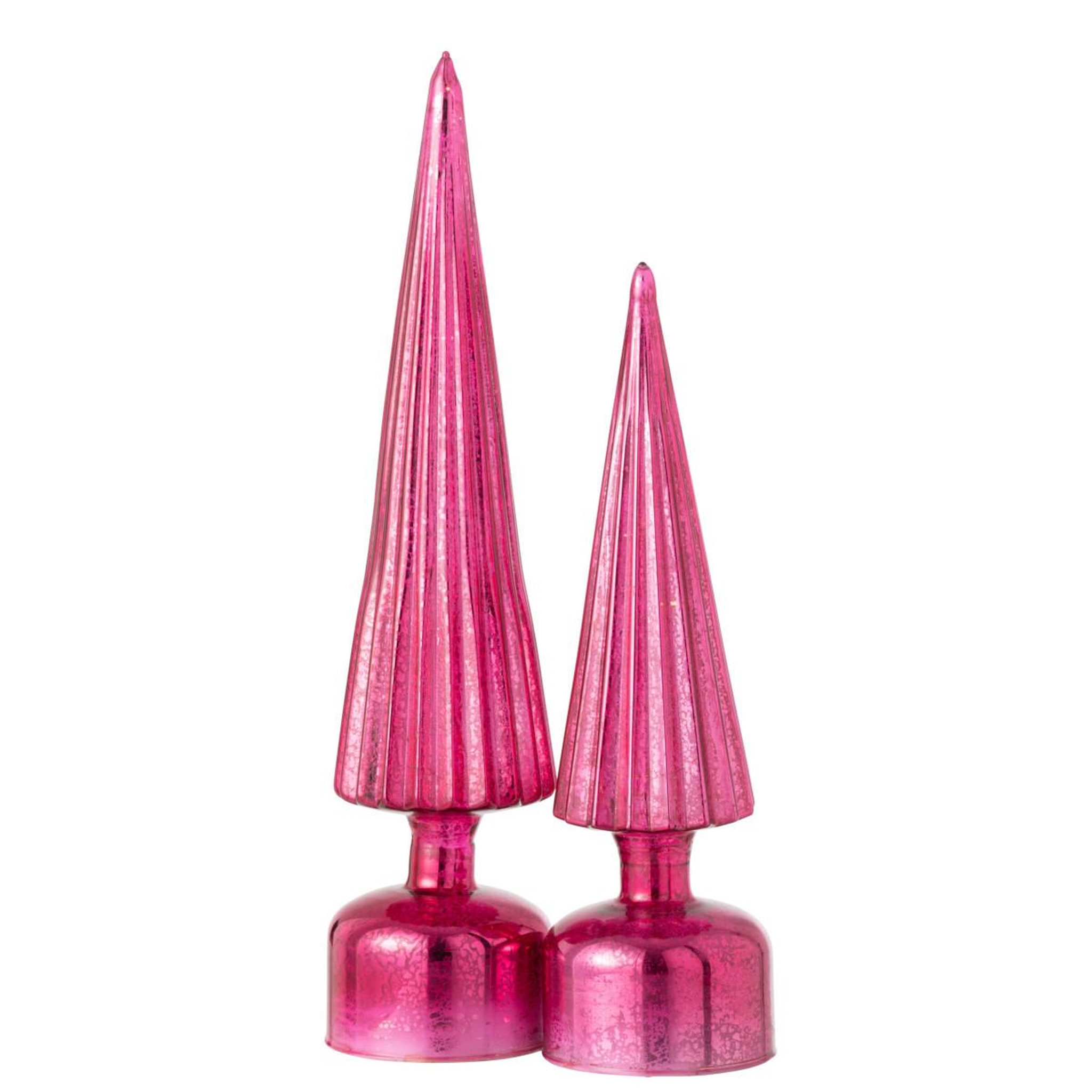 Voir la diapositive 4 : J-LINE Sapin Tournant à LED  Félicie  39cm Rose