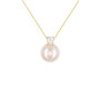Voir la diapositive 1 : L'ATELIER D'AZUR Collier Or Jaune - Pendentif Perle Orné d'un Zirconium - Femme
