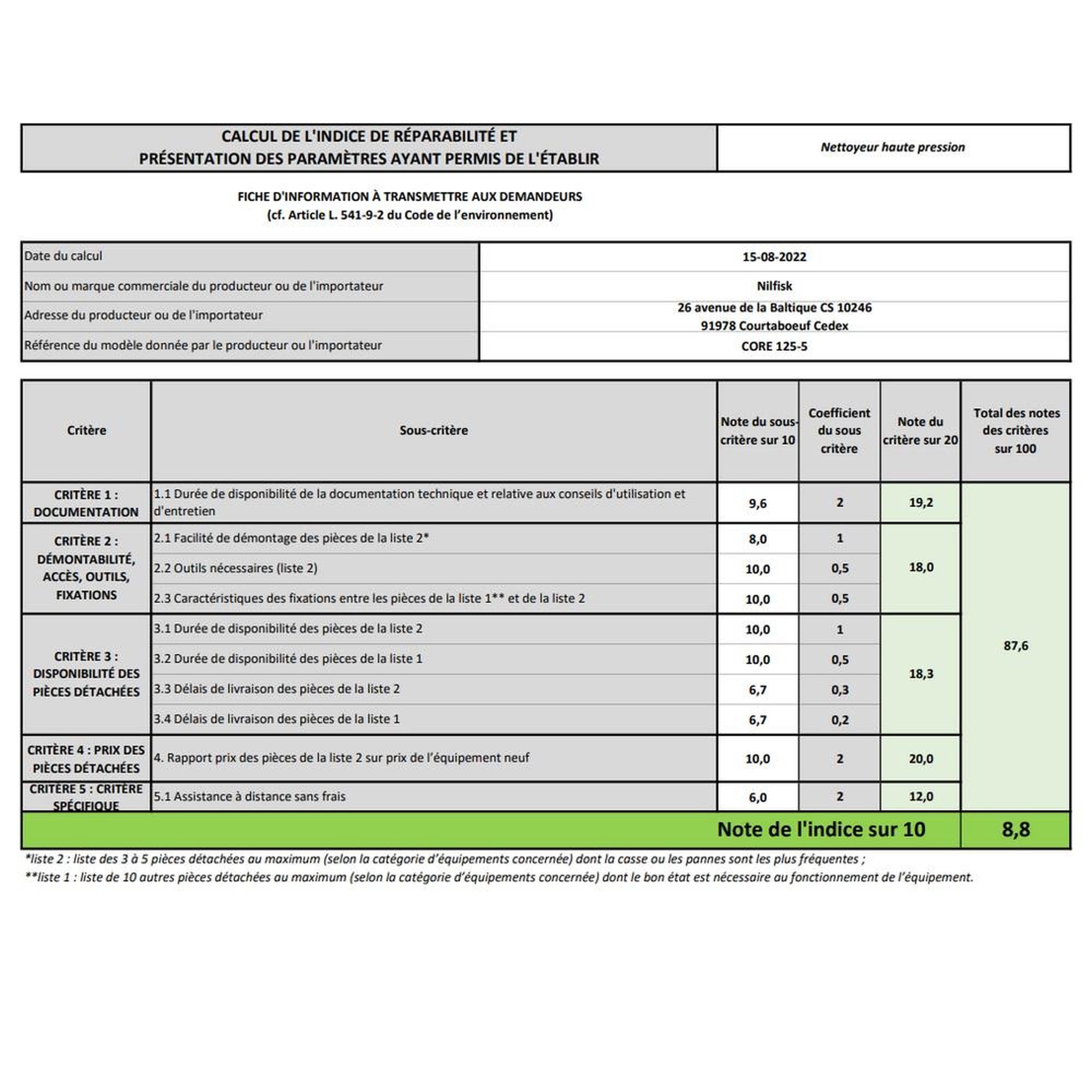 Voir la diapositive 3 : Nilfisk Nettoyeur haute pression 125 bars - 128471289