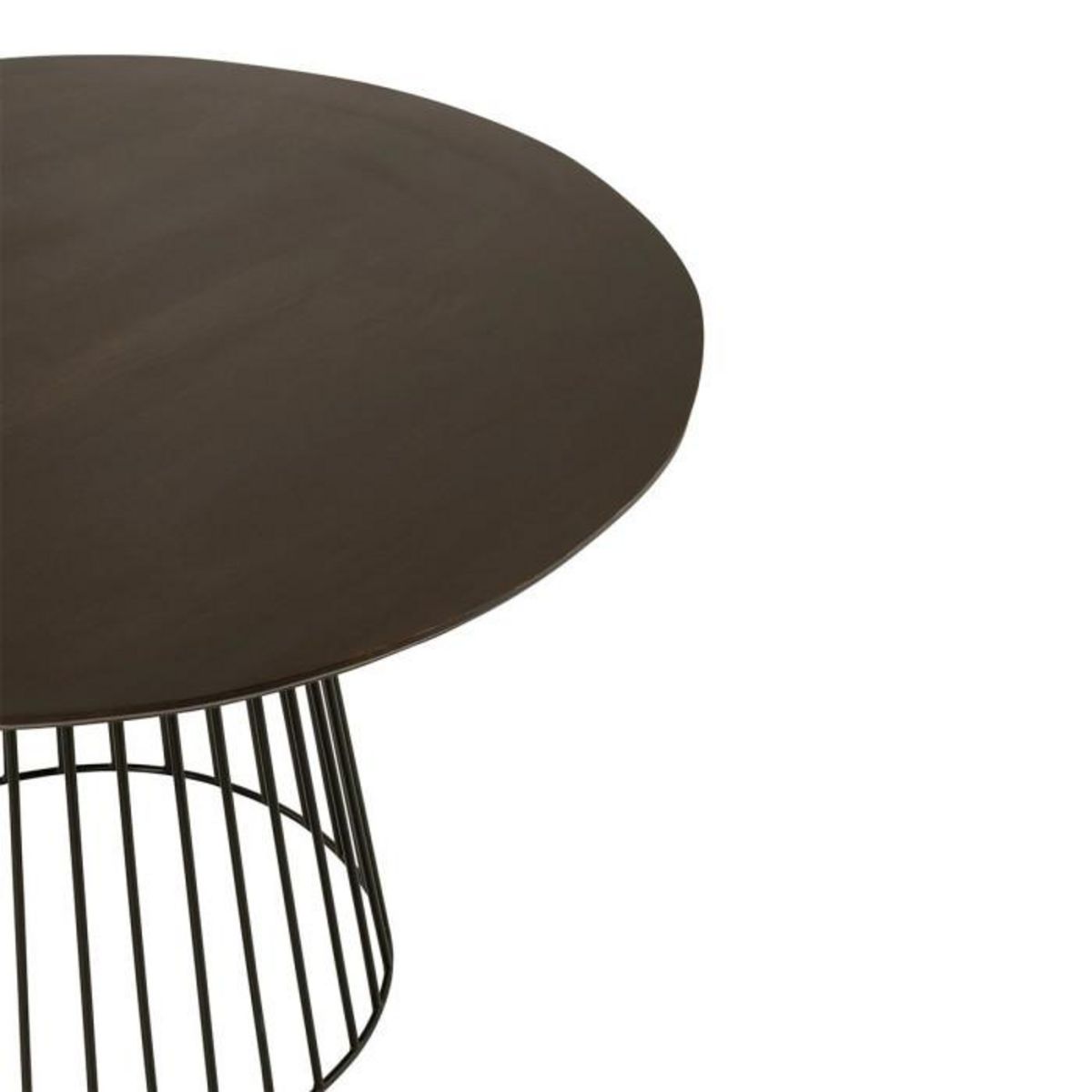 Paris Prix Table à Manger Ronde en Métal  Darren  120cm Noir