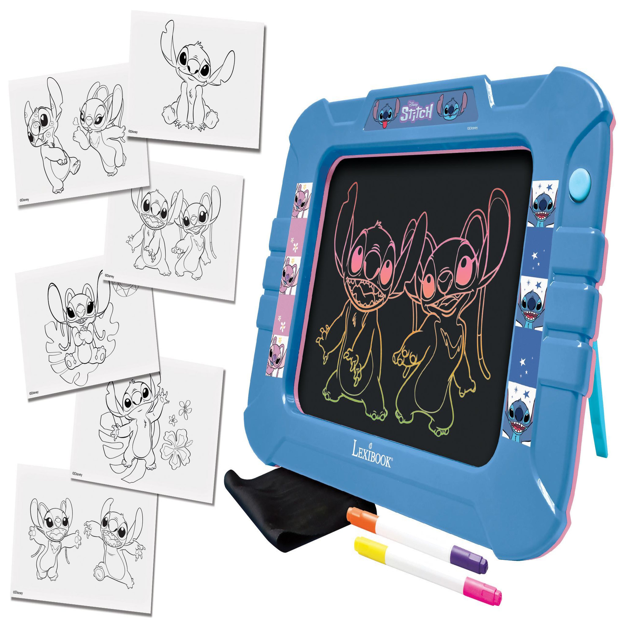 Lexibook Ardoise Électronique Lumineuse Néon Stitch