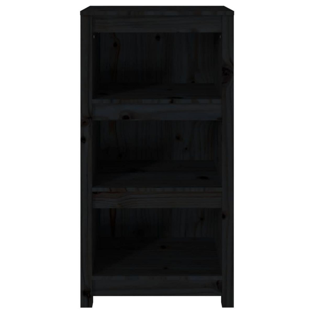 VIDAXL Bibliotheque Noir 50x35x97 cm Bois de pin massif