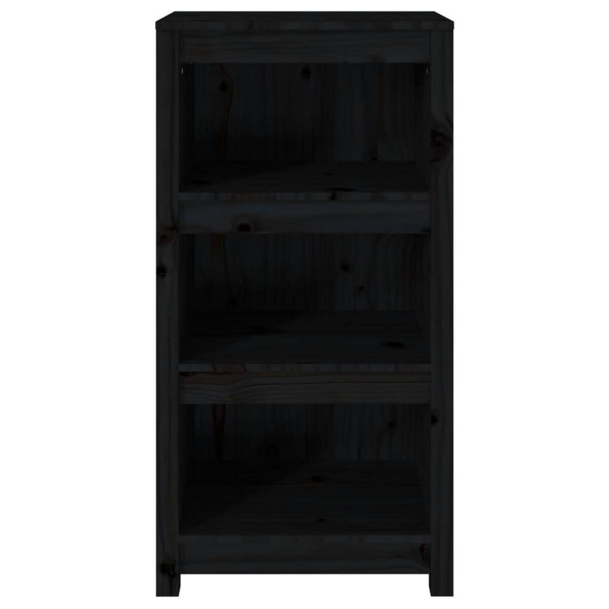 VIDAXL Bibliotheque Noir 50x35x97 cm Bois de pin massif