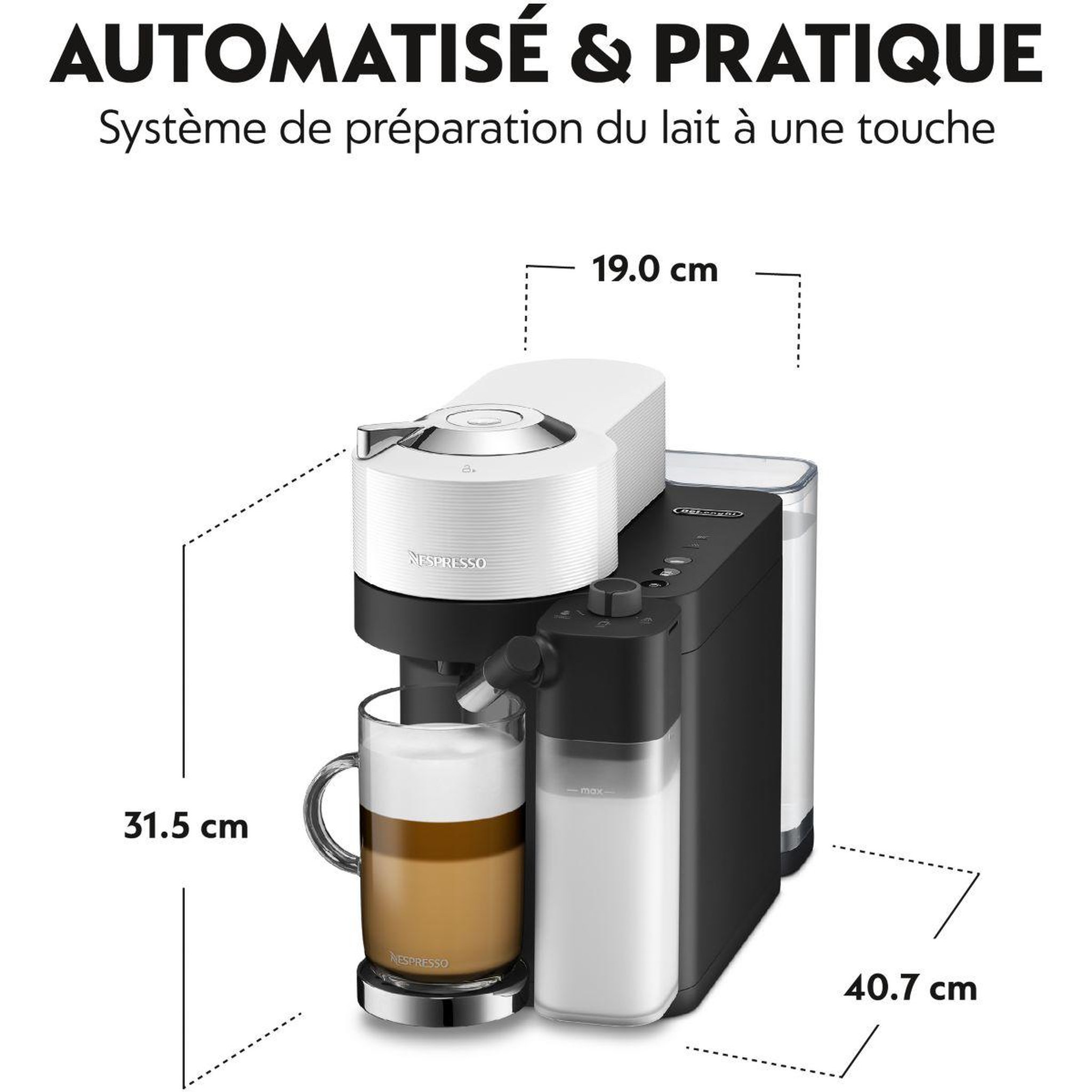 Voir la diapositive 4 : DELONGHI Nespresso one blanche env300.w