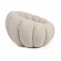 Voir la diapositive 3 : Paris Prix Fauteuil Coquillage Bouclette  Galen  92cm Beige