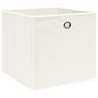 Voir la diapositive 2 : VIDAXL Boîtes de rangement 4 pcs Blanc 32x32x32 cm Tissu